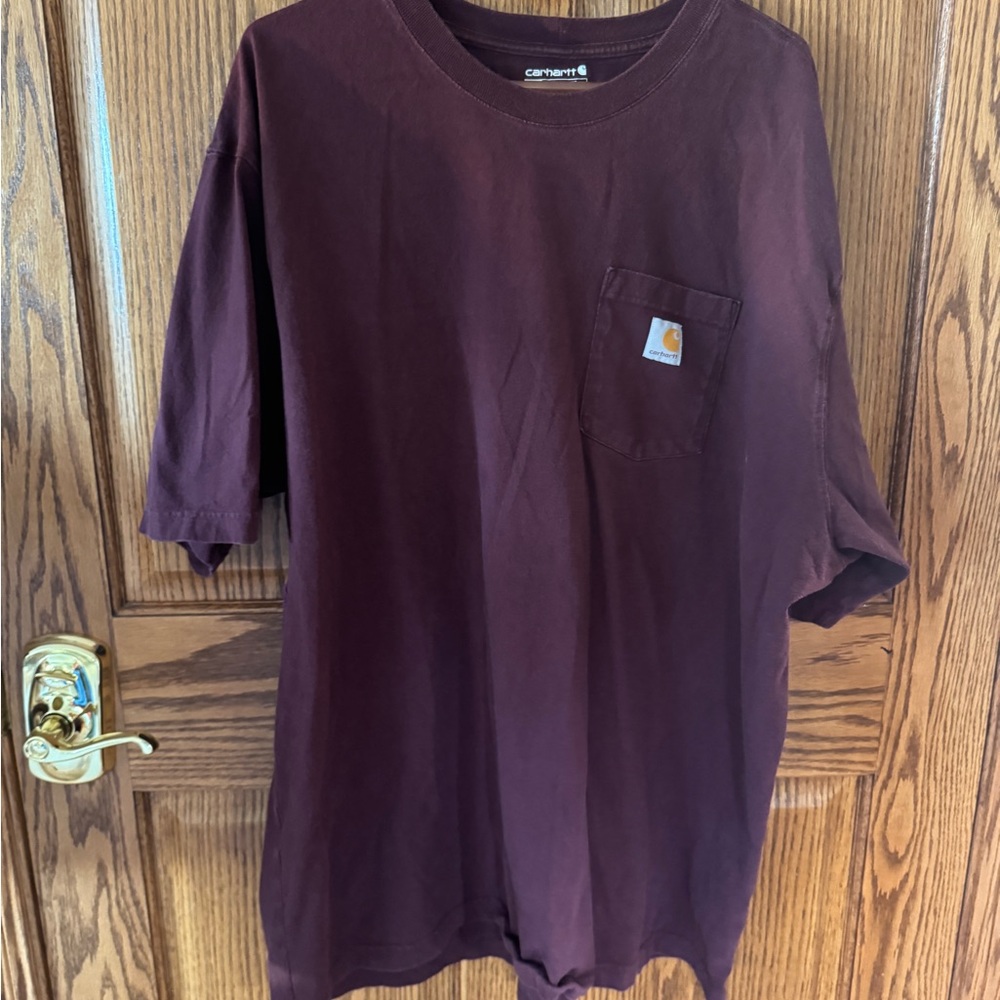 Carhartt Men's Burgundy Short Sleeve Tee